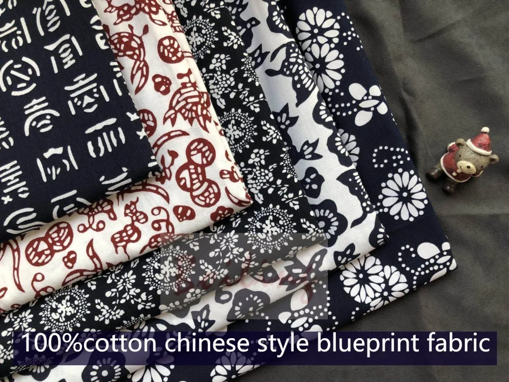 1 meter 100% Cotton chinese style blueprinted thick Fabric for DIY Sewing Clothing Quilting Patchwork tablecloth handmade
1 meter 100% Cotton chinese style blueprinted thick Fabric for DIY Sewing Clothing Quilting Patchwork tablecloth handmade