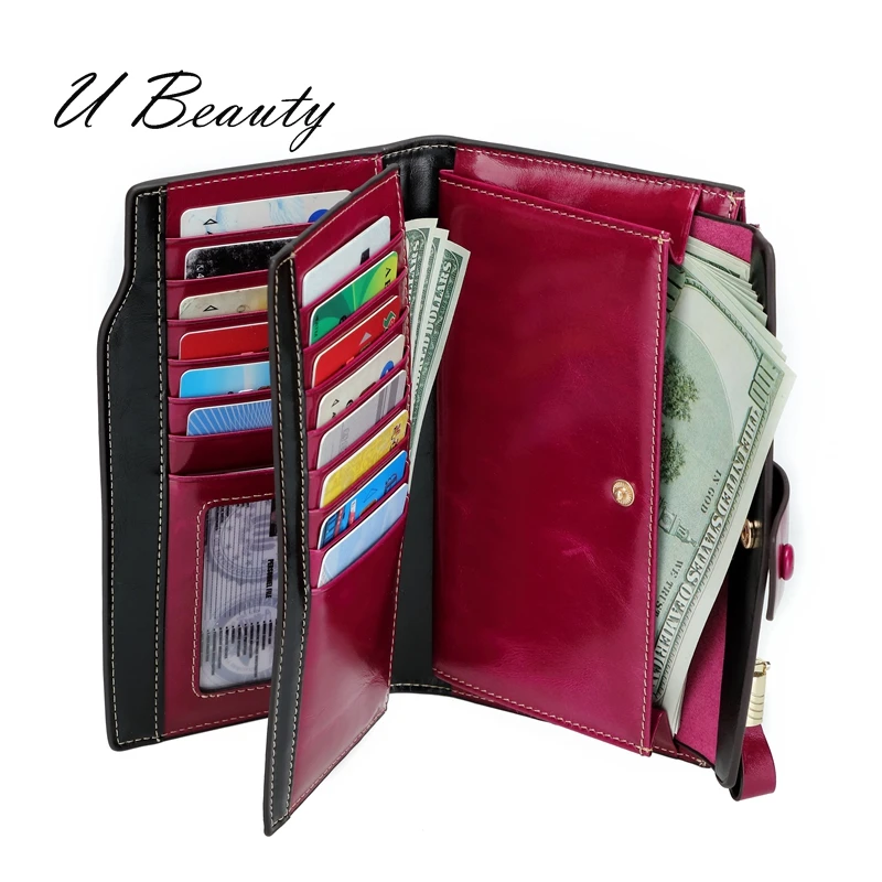 Ladies Top quality Oil waxed Cow Leather wallet fashion vintage genuine Cow Leather multi functional organizer wallet UBTY0001
Ladies Top quality Oil waxed Cow Leather wallet fashion vintage genuine Cow Leather multi functional organizer wallet UBTY0001