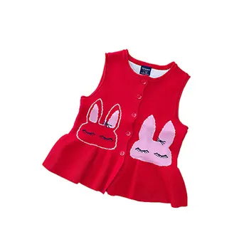 Flounce Baby Girls Sweater Vest Round Collar Sleeveless Kids Cardigan Cartoon Rabbit Print Pullover Coat Sweet Princess Clothes
Flounce Baby Girls Sweater Vest Round Collar Sleeveless Kids Cardigan Cartoon Rabbit Print Pullover Coat Sweet Princess Clothes