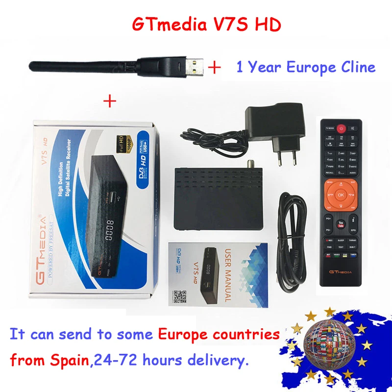 Gtmedia v7s 1 Year Europe clines freesat v7s HD Satellite Receiver Full 1080P HD With USB WIFI Support YouTube PowerVu
Gtmedia v7s 1 Year Europe clines freesat v7s HD Satellite Receiver Full 1080P HD With USB WIFI Support YouTube PowerVu
