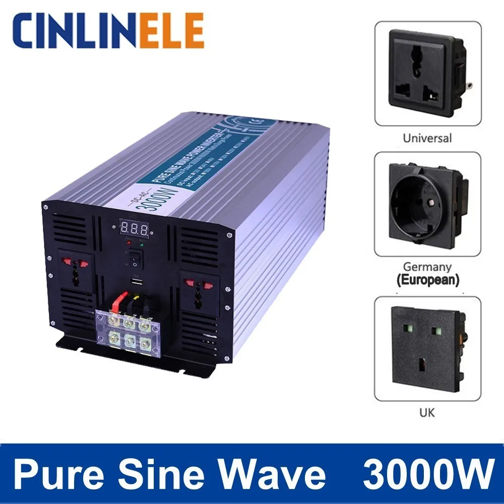 Smart Pure Sine Wave Inverter 3000W CLP3000A DC 12V 24V 48V to AC 110V 220V Smart Series Solar Power 3000W Surge Power 6000W
Smart Pure Sine Wave Inverter 3000W CLP3000A DC 12V 24V 48V to AC 110V 220V Smart Series Solar Power 3000W Surge Power 6000W