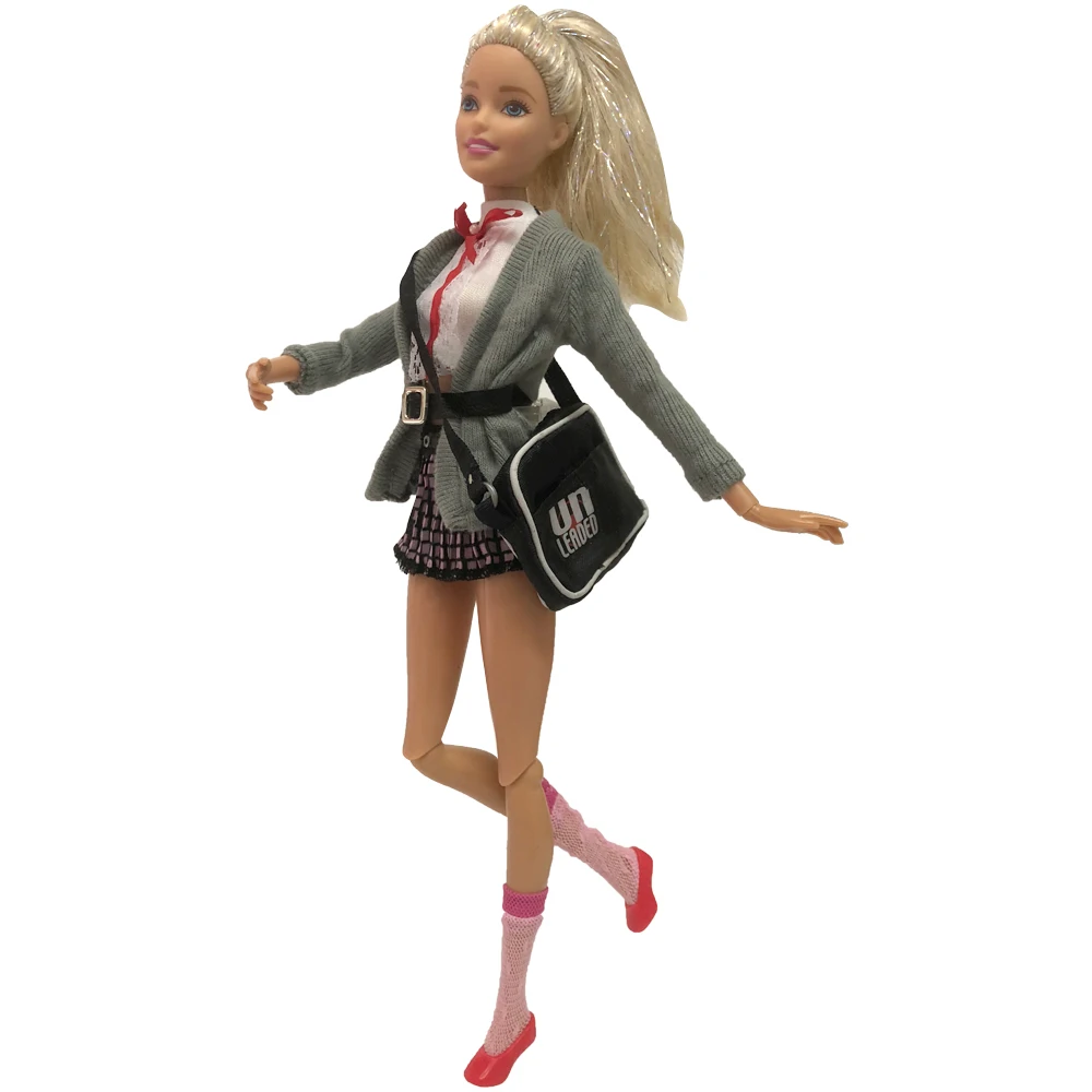 NK One Set Doll Clothes Princess Fashion Suit Winter Coat Pants bag Shoes Stocking For Barbie Doll Best Gift For Child
NK One Set Doll Clothes Princess Fashion Suit Winter Coat Pants bag Shoes Stocking For Barbie Doll Best Gift For Child