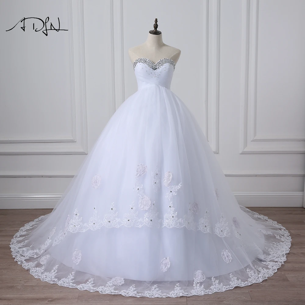 ADLN Corset Empire Wedding Dresses with Crystal Sweetheart Sleeveless Beaded Elegant Bridal Dress Vestidos de Novia
ADLN Corset Empire Wedding Dresses with Crystal Sweetheart Sleeveless Beaded Elegant Bridal Dress Vestidos de Novia