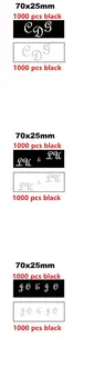6000pcs(6 designs) , 7 * 2.5 cm Custom hot iron glue on black/white damask cloth woven label Straight cut tags
6000pcs(6 designs) , 7 * 2.5 cm Custom hot iron glue on black/white damask cloth woven label Straight cut tags