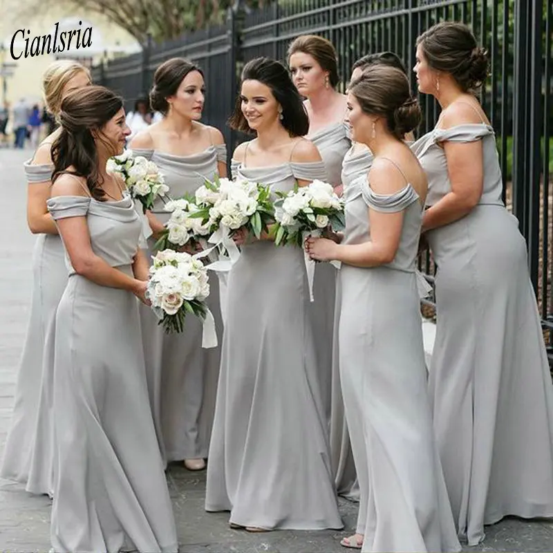 Gray Boat Neck Spaghetti Straps Long Chiffon Bridesmaid Dresses Pleat Wedding Guest Dress For Wedding Party vestido madrinha
Gray Boat Neck Spaghetti Straps Long Chiffon Bridesmaid Dresses Pleat Wedding Guest Dress For Wedding Party vestido madrinha