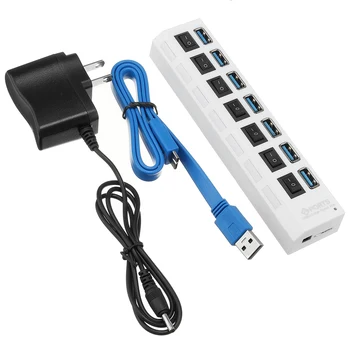 7 Ports USB 3.0 Hub On/Off Switches AC Adapter Cable Splitter for Laptop Desktop US Plug Multi USB 3.0 Hub For Computer Notebook
7 Ports USB 3.0 Hub On/Off Switches AC Adapter Cable Splitter for Laptop Desktop US Plug Multi USB 3.0 Hub For Computer Notebook