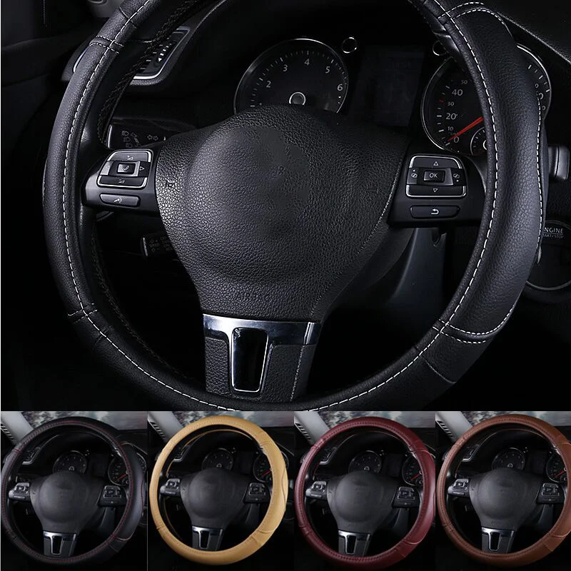 1 PC 15 inch Car Truck Steering Wheel Cover PU Leather All Weather Protection Sport Car Auto Universal Steering-wheel Covers
1 PC 15 inch Car Truck Steering Wheel Cover PU Leather All Weather Protection Sport Car Auto Universal Steering-wheel Covers