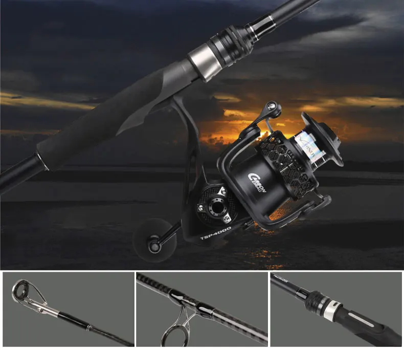 Spinpoler 2.4m MF Action, MH Power High Carbon Fiber Long-distance Saltwater Sea Bass Spinning Fishing Rod 15-45g Lure Weight (1)