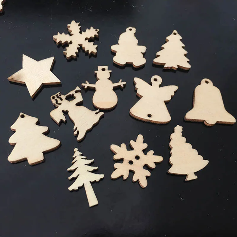 50Pcs Natural Wood Christmas Ornaments Reindeer Tree Snowflakes Bell Santa Star Christmas Decorations For Home 2019
50Pcs Natural Wood Christmas Ornaments Reindeer Tree Snowflakes Bell Santa Star Christmas Decorations For Home 2019