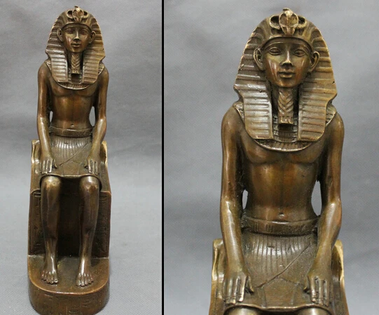 JP S0114 9" Chinese Bronze Copper Carved Sitting Egyptian Tutankhamun Statue Sculpture
JP S0114 9" Chinese Bronze Copper Carved Sitting Egyptian Tutankhamun Statue Sculpture
