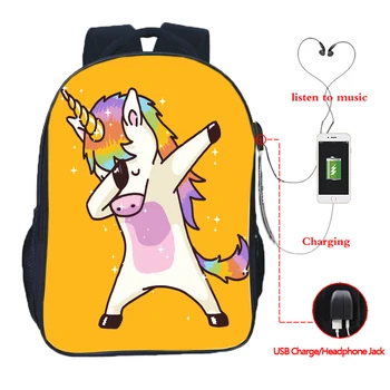 Cute Unicorn USB Charge Backpack Boys Girls Fashion USB Charging Students School Rucksacks Men Women Travel Knapsack
Cute Unicorn USB Charge Backpack Boys Girls Fashion USB Charging Students School Rucksacks Men Women Travel Knapsack