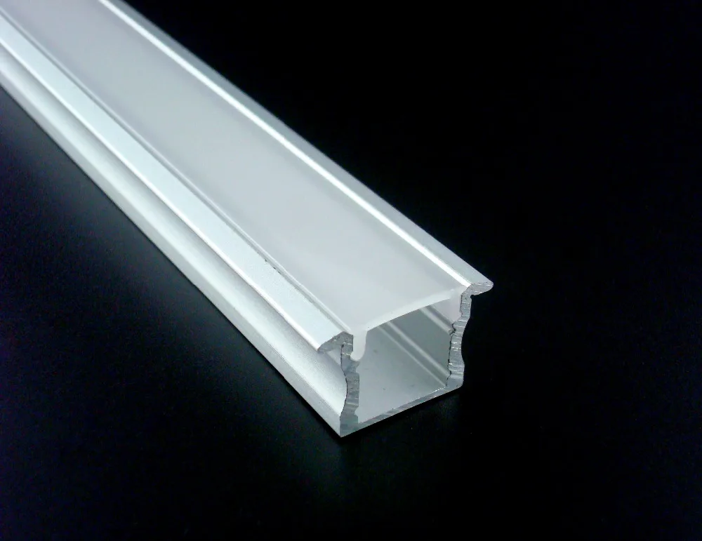 Image 10m 2515B aluminum profile with cover for width up to 12mm led strips wood kitchen cabinets exhibition boot stores shelf lights