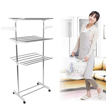 High Quality Three-layer Foldable Laundry Clothes Drying Rack Home Household Clothes Shoes Hanger for Home Hotel HWC
High Quality Three-layer Foldable Laundry Clothes Drying Rack Home Household Clothes Shoes Hanger for Home Hotel HWC
