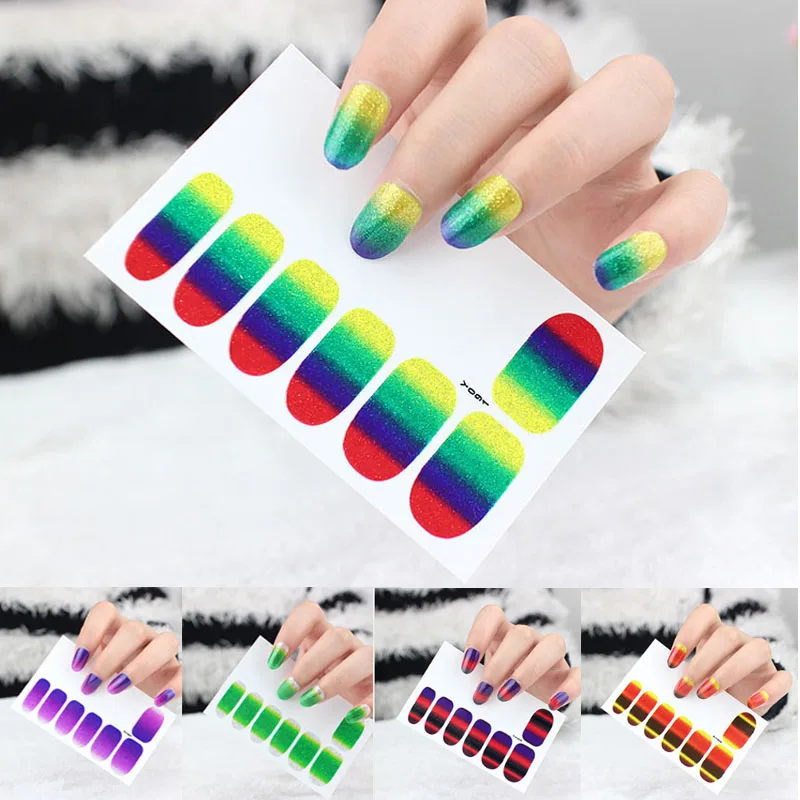 Nail art glitter sticker gradient color 22 styles black purple pink flash self adhesive decals full cover 3D nail sticker RA008
Nail art glitter sticker gradient color 22 styles black purple pink flash self adhesive decals full cover 3D nail sticker RA008