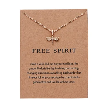Fashion Jewelry Reminder "Free Spirit" Gold-color Dragonfly Pendant Necklace Women Chistmas New Year Gifts
Fashion Jewelry Reminder "Free Spirit" Gold-color Dragonfly Pendant Necklace Women Chistmas New Year Gifts