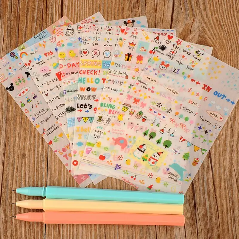 6 Sheets Lovely Korean Notebook Album Calendar Memo Message Diary Notes Memo Deco Paper Sticker
6 Sheets Lovely Korean Notebook Album Calendar Memo Message Diary Notes Memo Deco Paper Sticker