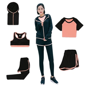 Women 2019 Autumn Slim Thin Yoga Set Gym Running 5-piece Set Fitness Running Jogging Suit Girls Sport Set Zipper Hooded Negroke
Women 2019 Autumn Slim Thin Yoga Set Gym Running 5-piece Set Fitness Running Jogging Suit Girls Sport Set Zipper Hooded Negroke