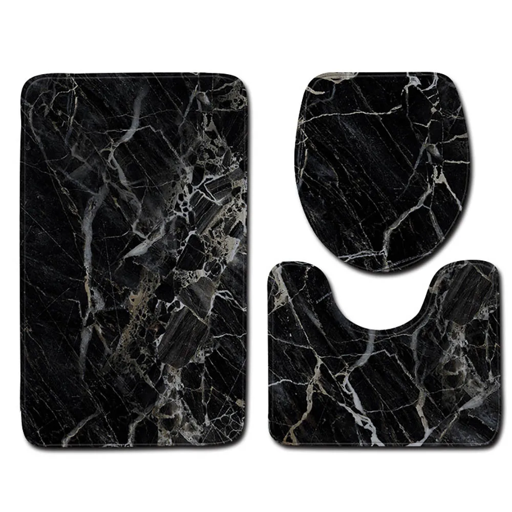Bath Rug 3pcs bathroom mat set anti slip carpet bath mat marble pattern and shower curtain set alfombra ducha antideslizante Hot
Bath Rug 3pcs bathroom mat set anti slip carpet bath mat marble pattern and shower curtain set alfombra ducha antideslizante Hot