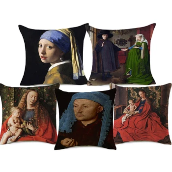 Mona Lisa European Retro Classical Oil Painting Cushion Cover Thick Linen Cotton Home Decorative Sofa Cushions Covers
Mona Lisa European Retro Classical Oil Painting Cushion Cover Thick Linen Cotton Home Decorative Sofa Cushions Covers