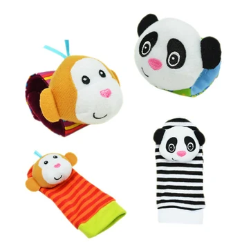 4Pcs In 1 Set Baby Newbron Socks Rattle Wrist Rattle Toys Animal Wrist Strap Bell Plush Stuffed Crib Mobile Baby Toy 0-12 Months
4Pcs In 1 Set Baby Newbron Socks Rattle Wrist Rattle Toys Animal Wrist Strap Bell Plush Stuffed Crib Mobile Baby Toy 0-12 Months