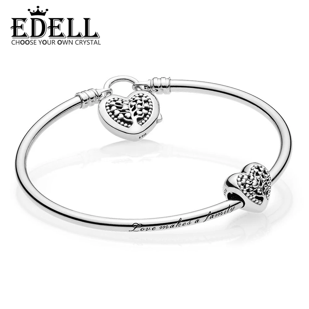 EDELL 100% 925 sterling silver 1:1 Genuine Charm Life Tree Love Signature Bracelet Set Fit DIY Gift Women Original Jewelry Pan
EDELL 100% 925 sterling silver 1:1 Genuine Charm Life Tree Love Signature Bracelet Set Fit DIY Gift Women Original Jewelry Pan