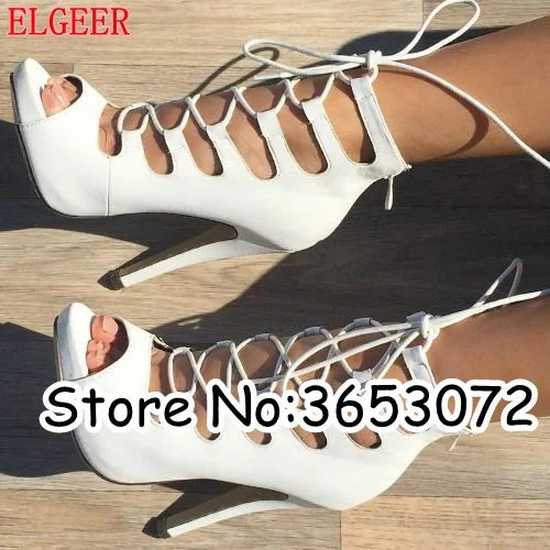 Cross Strap Peep Toe Lady Stiletto Platform Summer Sandal Boots Cut-outs Lace Up Woman Thin Heels Ankle Booties Shoes Women
Cross Strap Peep Toe Lady Stiletto Platform Summer Sandal Boots Cut-outs Lace Up Woman Thin Heels Ankle Booties Shoes Women
