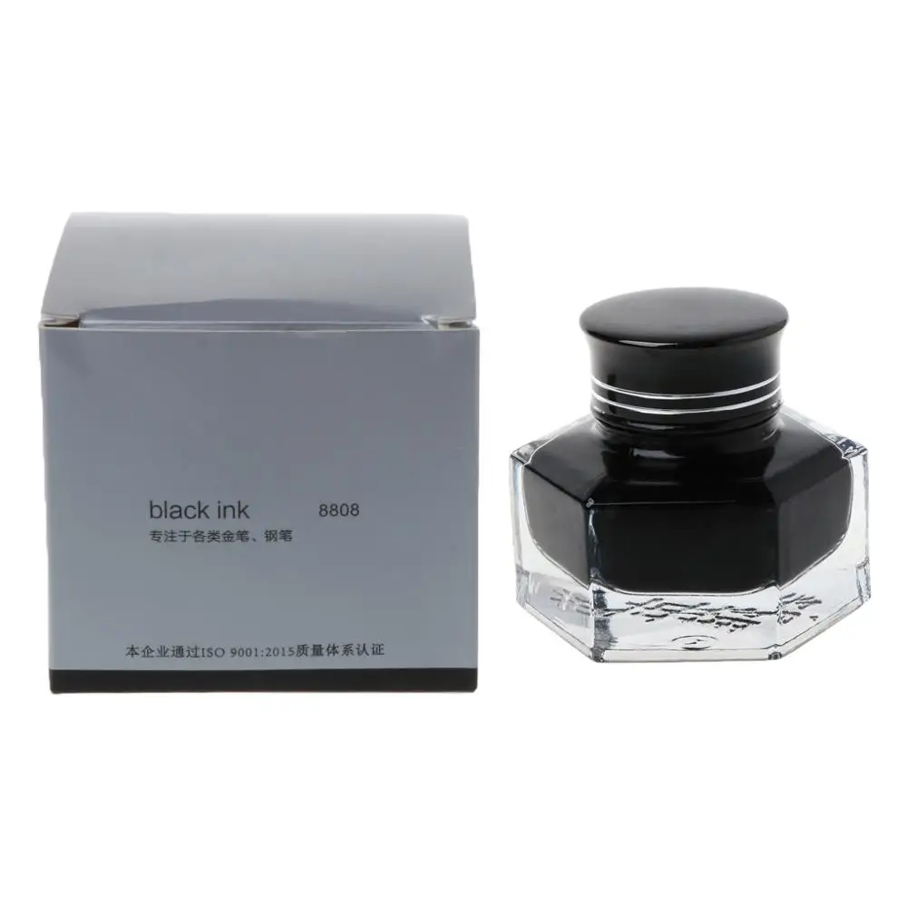 50ml Non Carbon Black Fountain Pen Ink Refill Glass Bottled Fluency Writing School Supplies
50ml Non Carbon Black Fountain Pen Ink Refill Glass Bottled Fluency Writing School Supplies