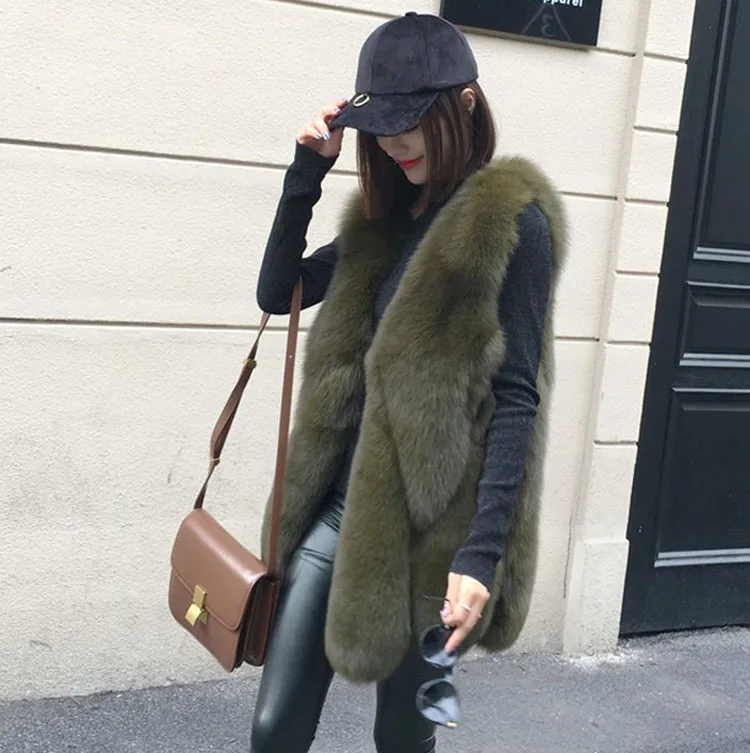 ZADORIN Long Faux High Quality Artificial Fur Gilet ZADORIN Long Faux High Quality Artificial Fur Gilet
