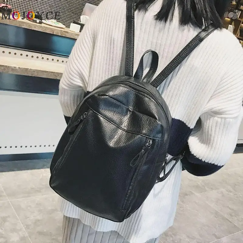Fashion Soft PU Leather Backpack Female Student Zipper Women Backpack Solid Black Rucksack Mochila Feminina
Fashion Soft PU Leather Backpack Female Student Zipper Women Backpack Solid Black Rucksack Mochila Feminina