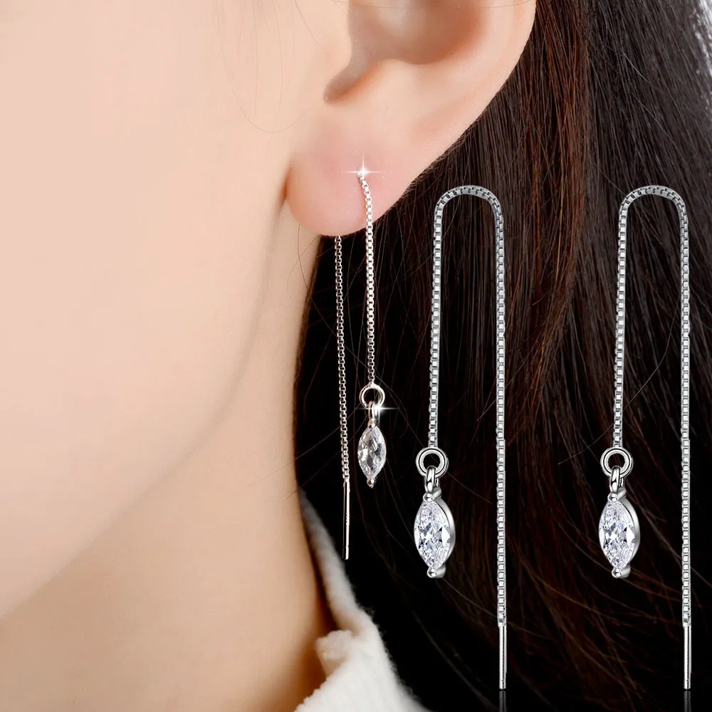 Chereda Geometric Zircon Drop Earring For Women Long Chain Tassel Earrings Wedding Party Lady Jewelry EH164
Chereda Geometric Zircon Drop Earring For Women Long Chain Tassel Earrings Wedding Party Lady Jewelry EH164