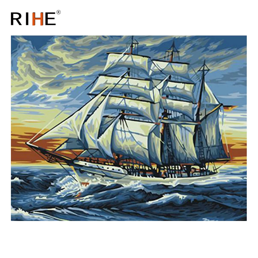 RIHE Dusk Boat Diy Painting By Numbers Abstract Ocean Oil Painting On Canvas Cuadros Decoracion Acrylic Wall Picture For Room
RIHE Dusk Boat Diy Painting By Numbers Abstract Ocean Oil Painting On Canvas Cuadros Decoracion Acrylic Wall Picture For Room