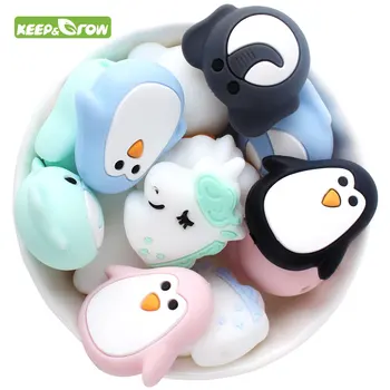 KEEP&GROW 10Pc Silicone Beads Unicorn Penguin Elephant Silicone Beads BPA Free Rodent DIY Making Necklace Teething Baby Products
KEEP&GROW 10Pc Silicone Beads Unicorn Penguin Elephant Silicone Beads BPA Free Rodent DIY Making Necklace Teething Baby Products