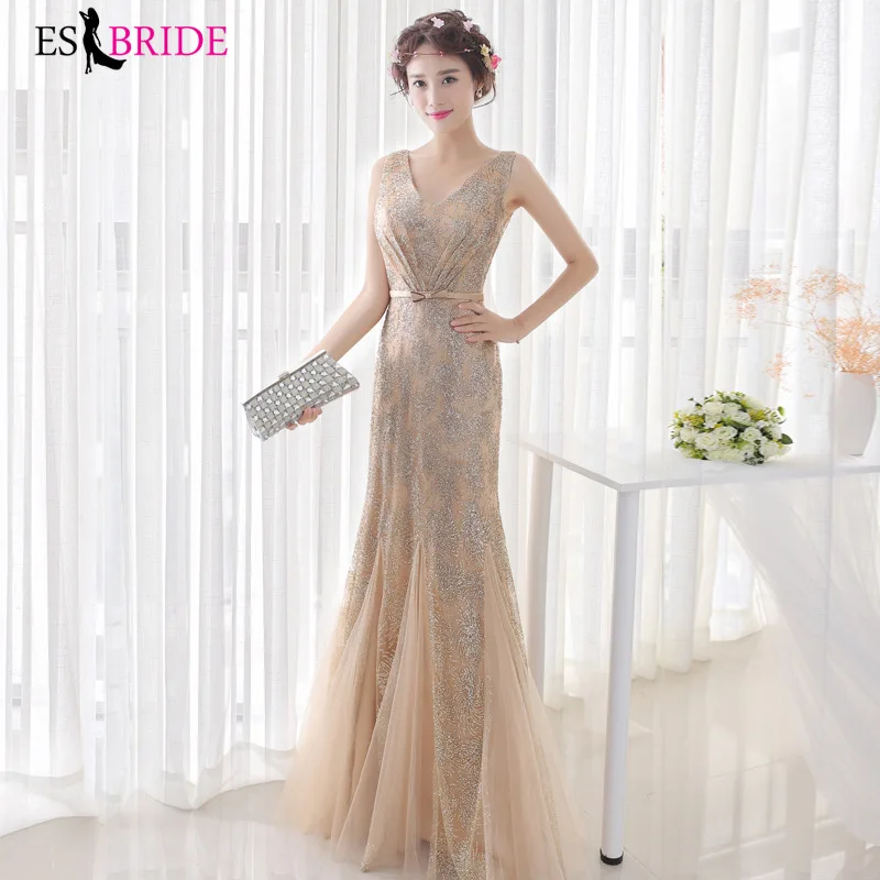 Gold Fashion Evening Dresses 2019 New Mermaid Long Party Gowns with Ruffles Sexy Special Occasion Wedding Guest Gowns ES1375
Gold Fashion Evening Dresses 2019 New Mermaid Long Party Gowns with Ruffles Sexy Special Occasion Wedding Guest Gowns ES1375