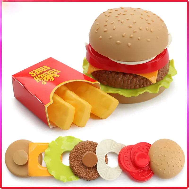 Mini Simulation Food Hamburger French Fries Kitchen Pretend Toy Pretend Play Assembled Hamburger Figure Model Kids Funny Toys
Mini Simulation Food Hamburger French Fries Kitchen Pretend Toy Pretend Play Assembled Hamburger Figure Model Kids Funny Toys