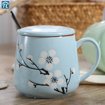 400ml Japanese Style Creative Ceramic Mug Coffee Couple Cups With Cover Spoon Tea Under Glazed Breakfast Personality Drinkware
400ml Japanese Style Creative Ceramic Mug Coffee Couple Cups With Cover Spoon Tea Under Glazed Breakfast Personality Drinkware