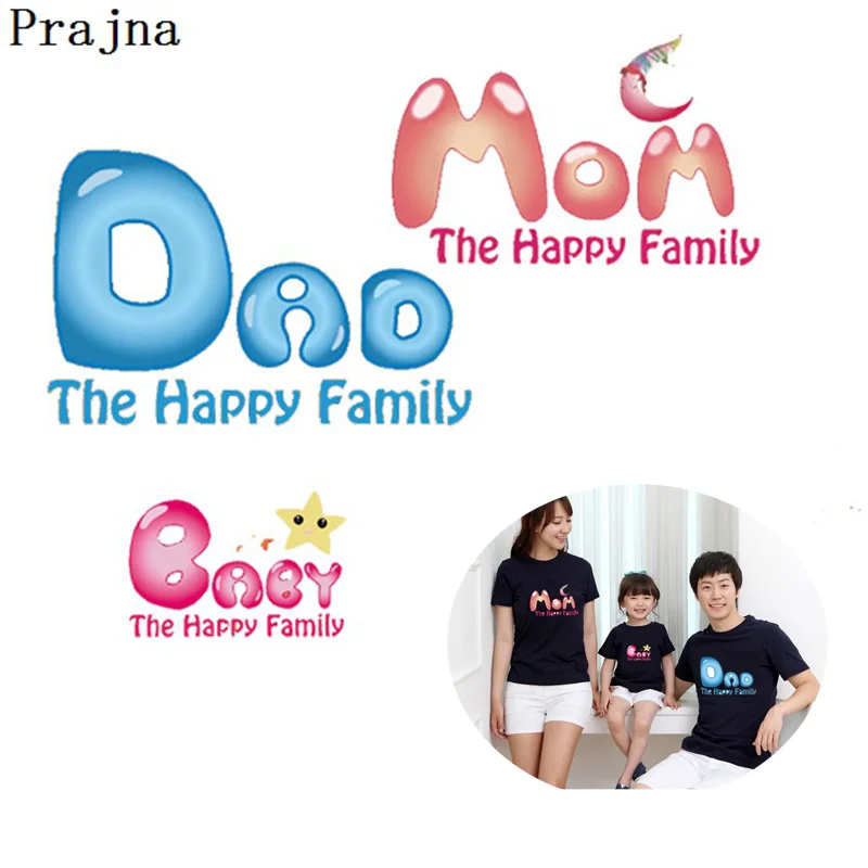 Prajna Dad Mom Baby Cloth Patches Iron Happy Family DIY Stickers For Parentage Heat Transfer Vinyl Iron On Patches For Clothing
Prajna Dad Mom Baby Cloth Patches Iron Happy Family DIY Stickers For Parentage Heat Transfer Vinyl Iron On Patches For Clothing