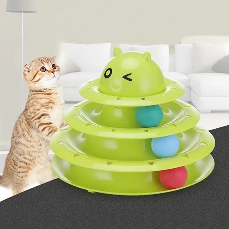Cat Toys Interactive Kitten Cats Toy Three-Layer Cat Turntable Cat Puzzle Playboard Cartoon Cute Cat Interactive Toy Pet Toys
Cat Toys Interactive Kitten Cats Toy Three-Layer Cat Turntable Cat Puzzle Playboard Cartoon Cute Cat Interactive Toy Pet Toys