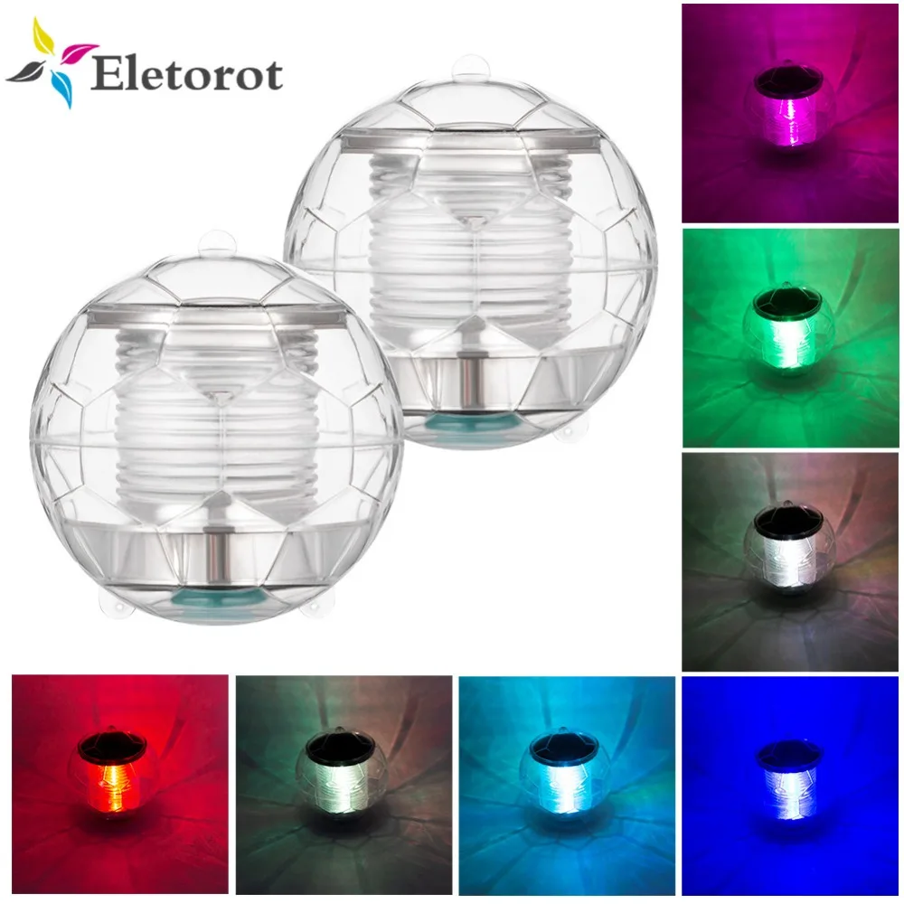 Waterproof 7 Color RGB Changing LED Floating Light Football Solar Powered LED Swimming Pool Pond Lawn Garden Decoration light
Waterproof 7 Color RGB Changing LED Floating Light Football Solar Powered LED Swimming Pool Pond Lawn Garden Decoration light