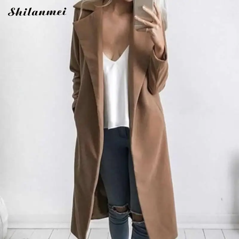 2018 Winter Vintage Trench Coat For Women Windbreaker Fashion Long Sleeve Slim Lapel Long Trench Coat Women's Outwear Overcoat
2018 Winter Vintage Trench Coat For Women Windbreaker Fashion Long Sleeve Slim Lapel Long Trench Coat Women's Outwear Overcoat