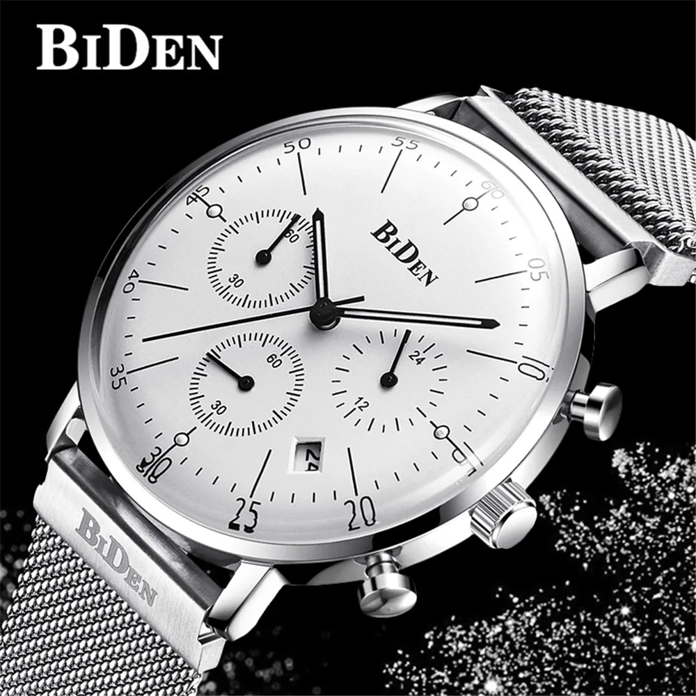 BIDEN Luxury Mens Quartz Analog Watches Ultra Thin Steel Male Waterproof Business Watch relogio masculino
BIDEN Luxury Mens Quartz Analog Watches Ultra Thin Steel Male Waterproof Business Watch relogio masculino