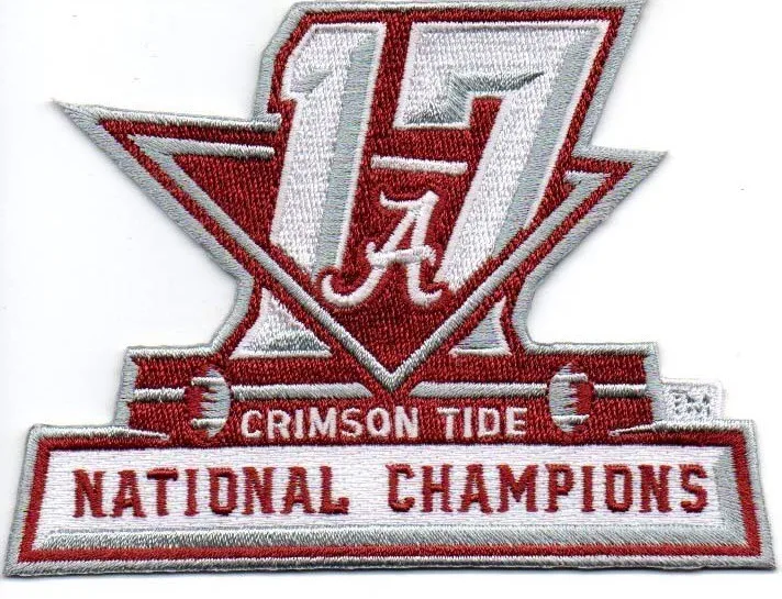 Iron on UNIVERSITY OF ALABAMA CRIMSON TIDE 2017 National champions Decal Embroidered Jersey Patch
Iron on UNIVERSITY OF ALABAMA CRIMSON TIDE 2017 National champions Decal Embroidered Jersey Patch