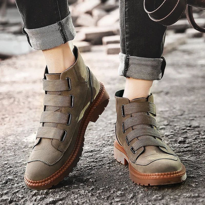 Men Motorcycle Boots Vintage Combat Boot 2019 New Flock Waterproof Buckle Military Boots Men Safety Shoes Comfortable Work Boots
Men Motorcycle Boots Vintage Combat Boot 2019 New Flock Waterproof Buckle Military Boots Men Safety Shoes Comfortable Work Boots