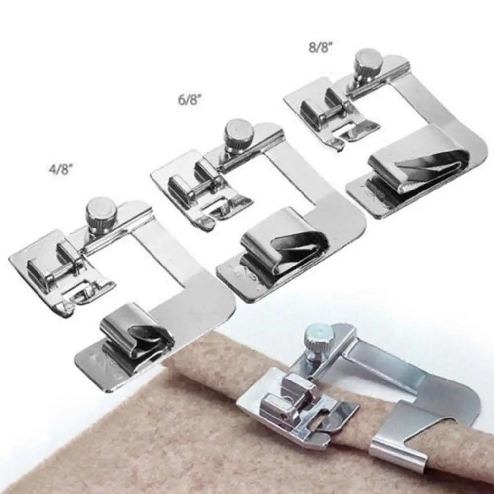 3pcs Hot Sale Domestic Sewing Machine Foot Presser Rolled Hem Feet Set for Singer Sewing Accessories
3pcs Hot Sale Domestic Sewing Machine Foot Presser Rolled Hem Feet Set for Singer Sewing Accessories