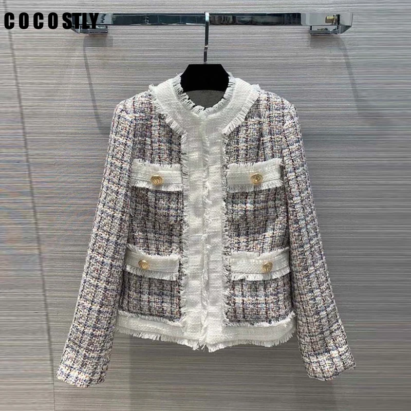 2019 New Fashion Jackets Women Coat Pockets Womens Jackets and Coats Vintage High Street Tweed Jacket Crop Coat Female Jacket
2019 New Fashion Jackets Women Coat Pockets Womens Jackets and Coats Vintage High Street Tweed Jacket Crop Coat Female Jacket