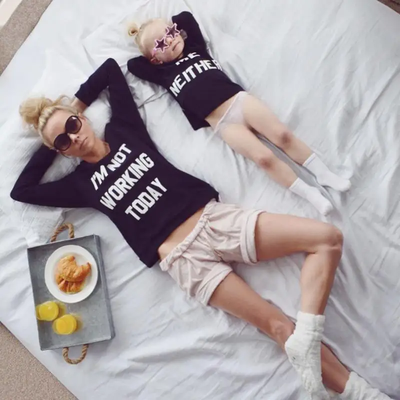 Family Look I'm Not Working Today Letter Print Long Sleeve T Shirts Family Matching Clothes Mother Kids Family Matching Outfits
Family Look I'm Not Working Today Letter Print Long Sleeve T Shirts Family Matching Clothes Mother Kids Family Matching Outfits