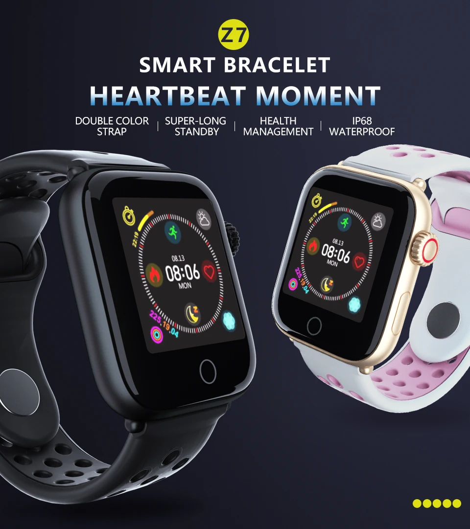 Z7 Fitness Bracelet Blood Pressure Watch IP68 Waterproof Wristband Sleep Monitor Smart Bracelet Activity Tracker smartwatch
Z7 Fitness Bracelet Blood Pressure Watch IP68 Waterproof Wristband Sleep Monitor Smart Bracelet Activity Tracker smartwatch