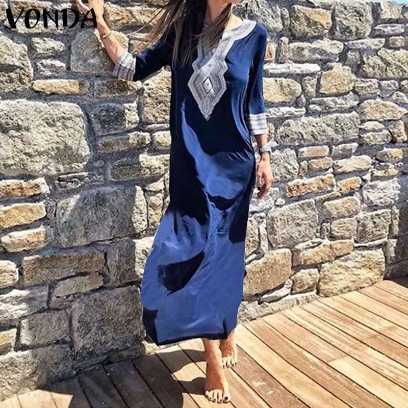 VONDA Women Vintage Dress Bohemian Casual V Neck Vestidos 2019 Autumn Spring 3/4 Sleeve Party Dresses Robe Femme Plus Size
VONDA Women Vintage Dress Bohemian Casual V Neck Vestidos 2019 Autumn Spring 3/4 Sleeve Party Dresses Robe Femme Plus Size