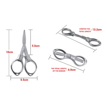 Camping Tool Mini Stainless Steel Folding Scissors Keychain Fishing Scissor Cutter Card Package Hand Tools
Camping Tool Mini Stainless Steel Folding Scissors Keychain Fishing Scissor Cutter Card Package Hand Tools