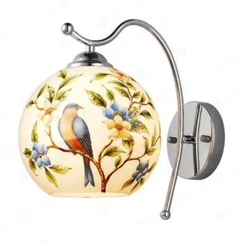 Retro Pastoral European Hand Pianted Birds Glass Aluminum Led E27 Wall Lamp For Living Room Bedroom Bathroom Aisle 80-265v 2057
Retro Pastoral European Hand Pianted Birds Glass Aluminum Led E27 Wall Lamp For Living Room Bedroom Bathroom Aisle 80-265v 2057