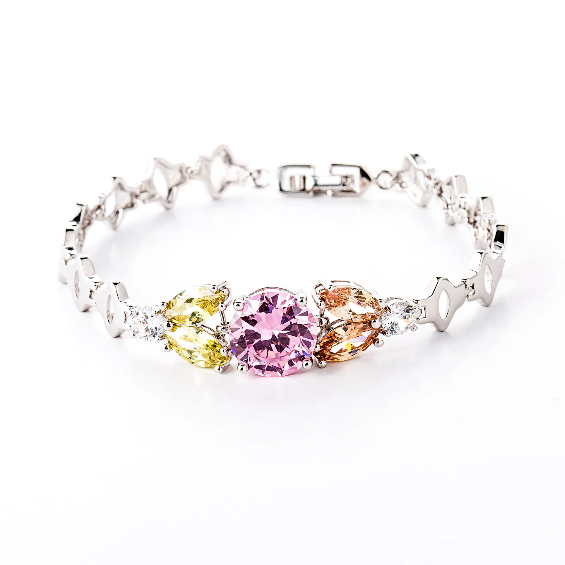 Trendy Charms Bracelet Femme Round And Oval Colorful Cubic Zirconia Stone Bracelets & Bangles for Women Christmas Gift
Trendy Charms Bracelet Femme Round And Oval Colorful Cubic Zirconia Stone Bracelets & Bangles for Women Christmas Gift